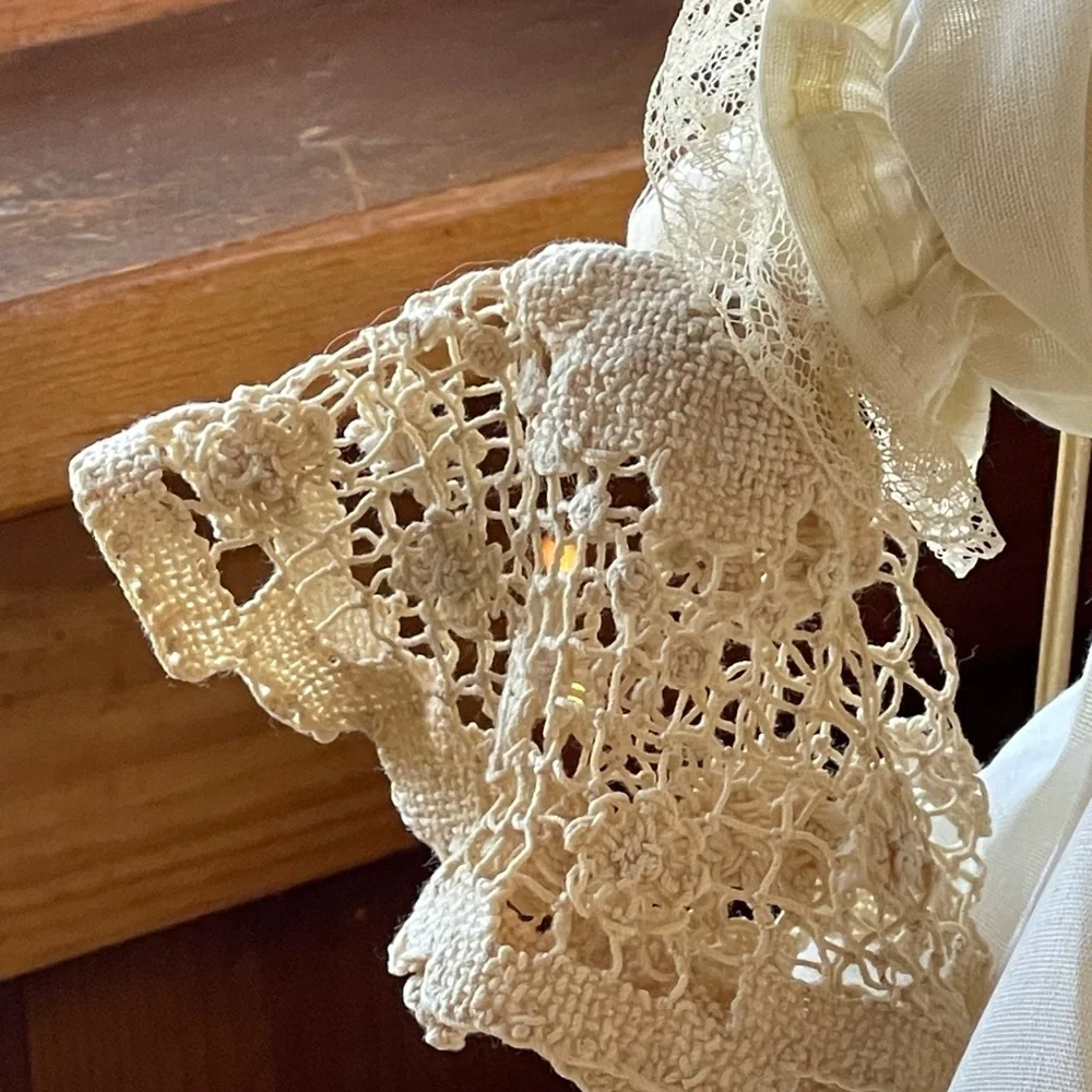 Folk art vintage bunny rag doll handmade - Picture 6 of 8